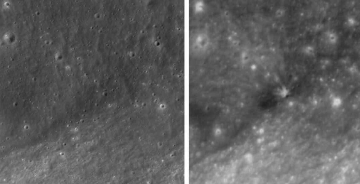Nou crater pe Lună: Primele imagini după impactul SpaceX