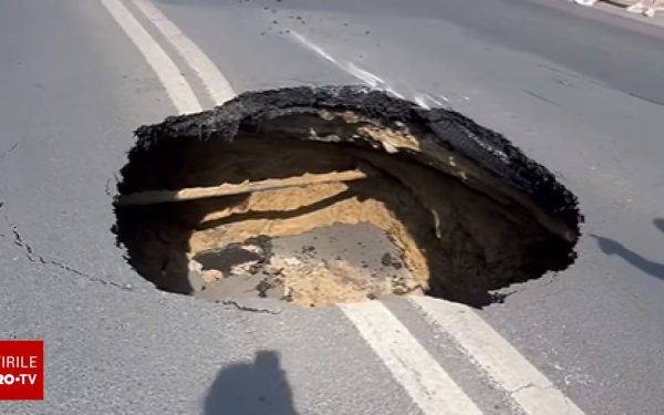 Carmen Șerban, prăbușire spectaculoasă în craterul din București