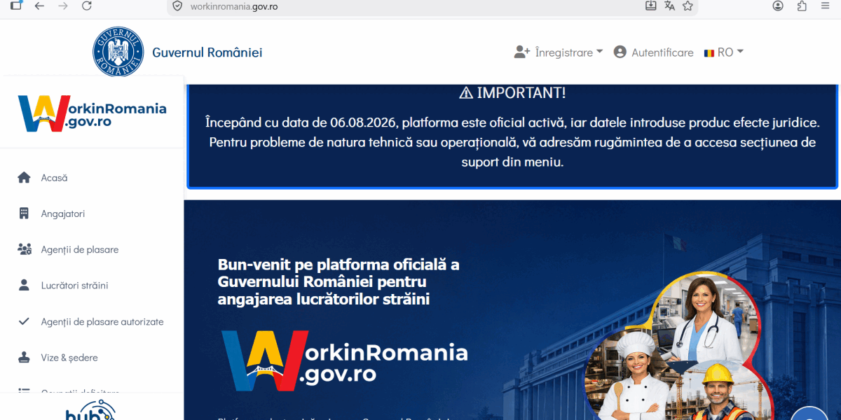 Platforma Workinromania pentru angajați non-UE e activă