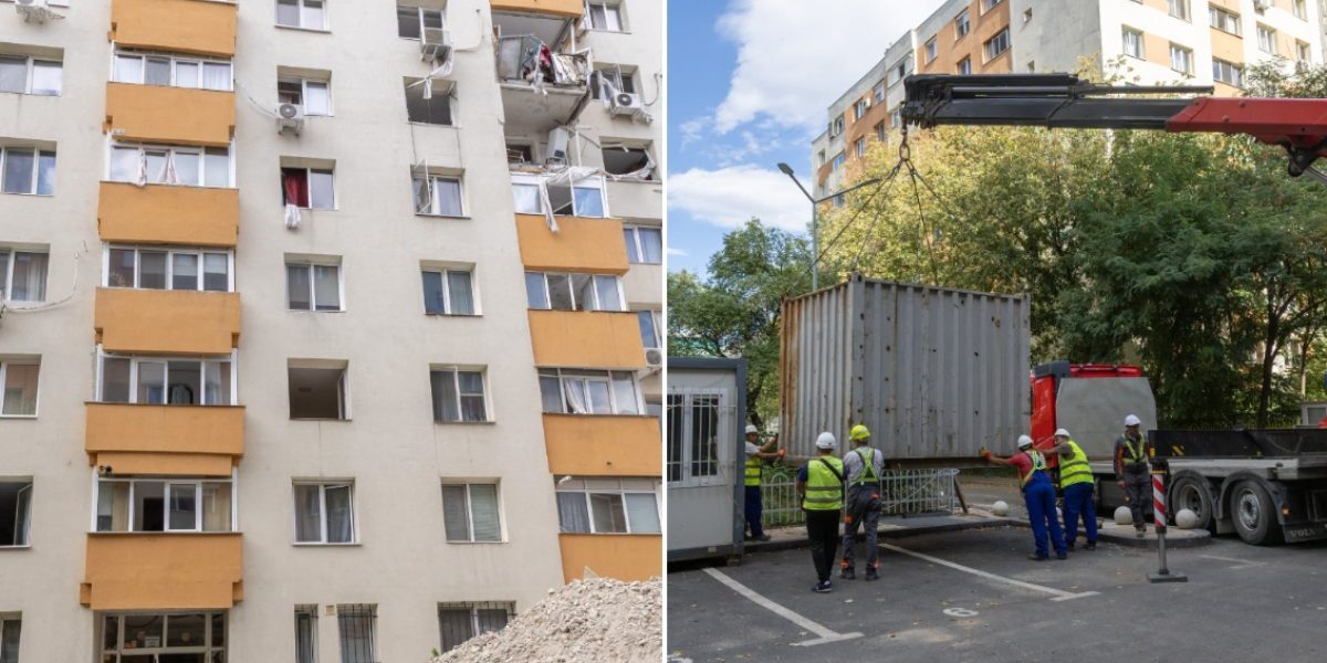 Rahova: Blocul redevine șantier. Locatarii își iau bunurile după un an