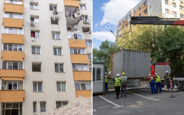 Rahova: Blocul redevine șantier. Locatarii își iau bunurile după un an